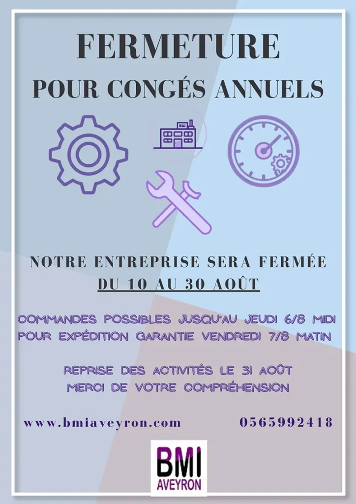 Fermeture Annuelle ete